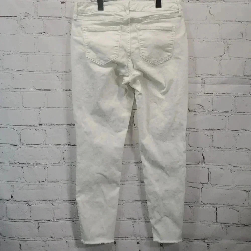 Nine West Gramercy Skinny Capri White Ankle Jeans Size 4 - Picture 7 of 16